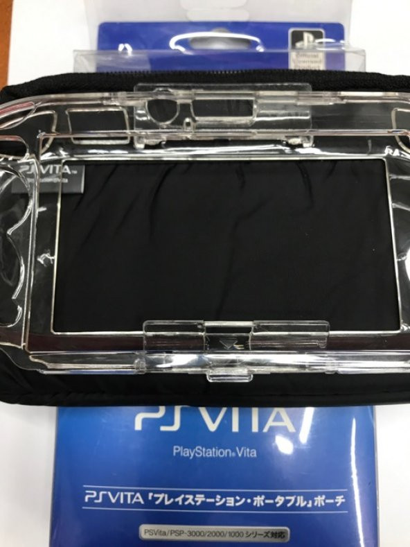 PS VİTA 1000 SERİSİ KALIN KASA KORUMA ÇANTASI KRİSTALLİ SİYAH - Resim 2