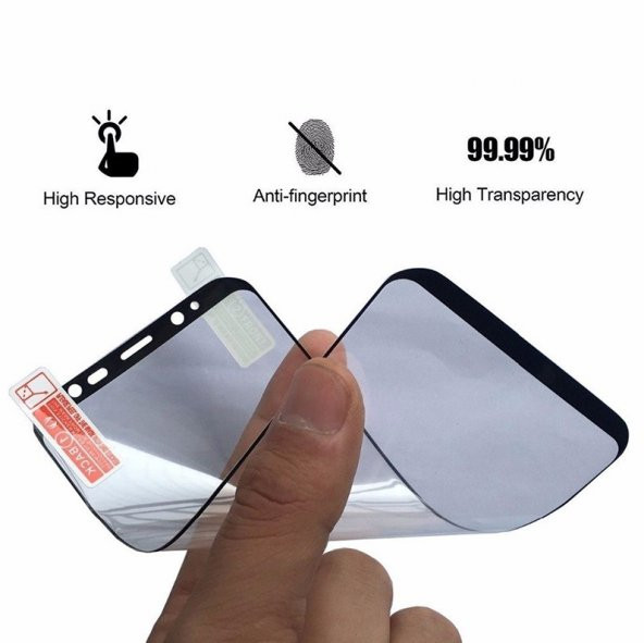 Samsung Galaxy S8 Plus Kırılmaz Ekran Koruyucu Esnek Cam Nano Pet
