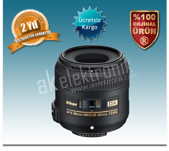 Nikon 40mm F/2.8G AF-S DX Mikro Lens (Karfo Karacasulu Garantili)