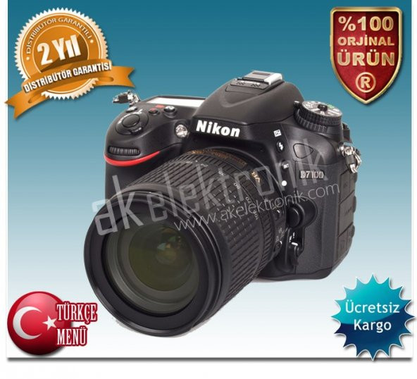 Nikon D7100 18-105mm VR Kit Dijital SLR Fotoğraf Makinesi
