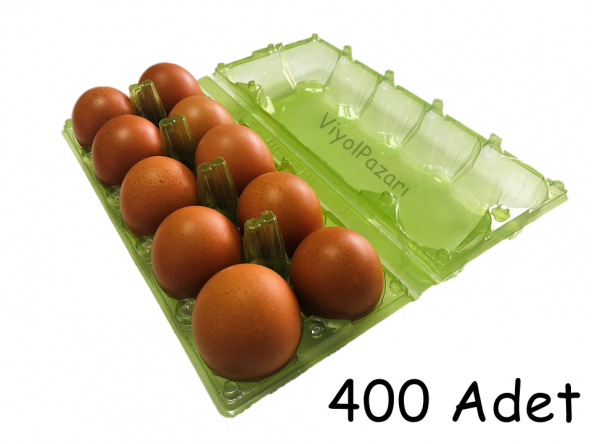 10 Lu Plastik Yeşil Yumurta Viyolu (400 Adet)