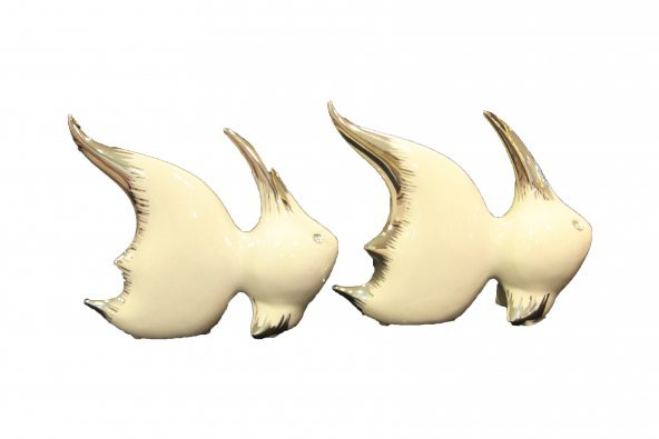Lucky Art 2 li Beyaz Silver Kedi Balığı Hediyelik