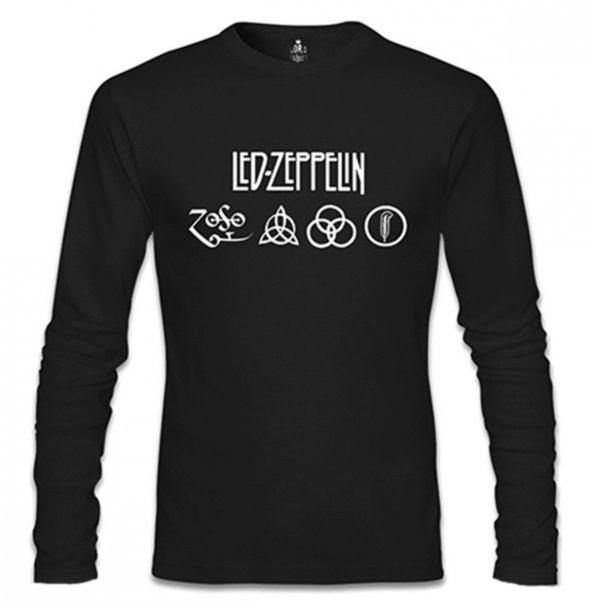 Led Zeppelin Logo Siyah Erkek Sweatshirt