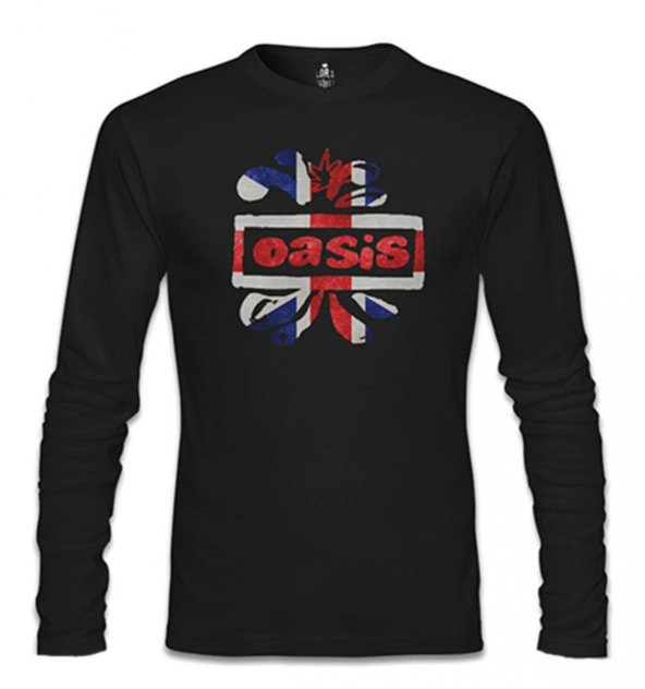 Oasis Logo Siyah Erkek Sweatshirt
