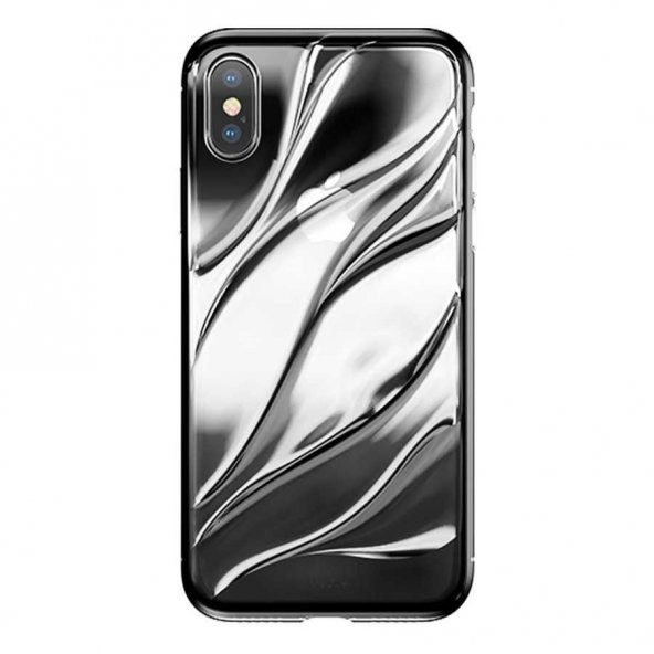 Baseus iPhone XS Kılıf Dalga Desenli Silikon