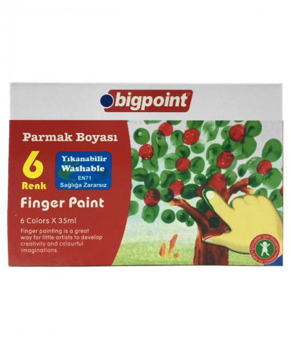 Bigpoint 6 Renk Parmak Boyası 6x35 ml
