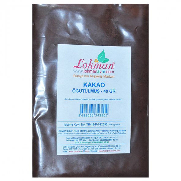 1. Sınıf Öğütülmüş Kakao Tozu 40 Gr Paket - 6