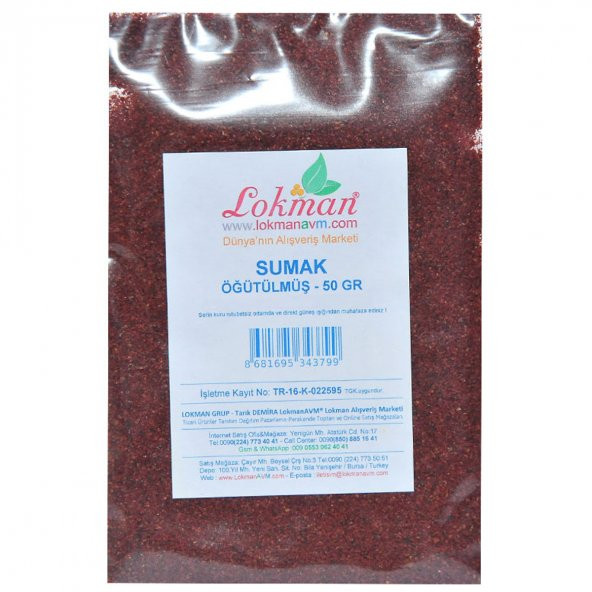LokmanAVM Sumak Öğütülmüş 50 Gr Paket - 2