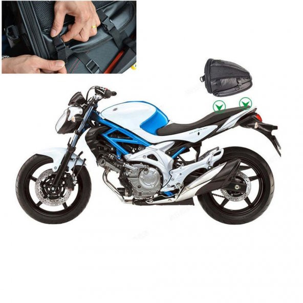 FORTE GT 70070 Motosiklet Kuyruk Arka Çanta Tur Bagaj Çantası - 7