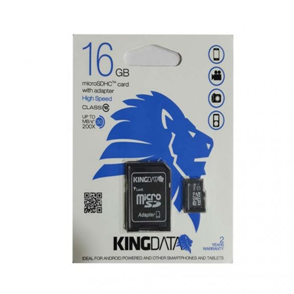Kingdata  16GB MicroSD Hafıza Kartı class 10