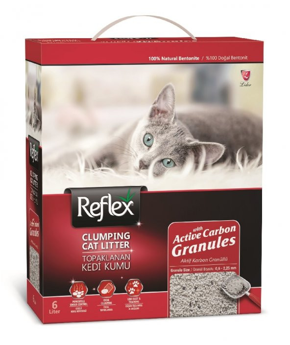 Reflex Granül Aktif Karbonlu Topaklanan Kedi Kumu 6 lt