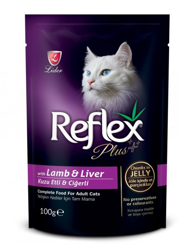 Reflex Plus Kuzulu ve Ciğerli Pouch Kedi Konservesi 100 gr