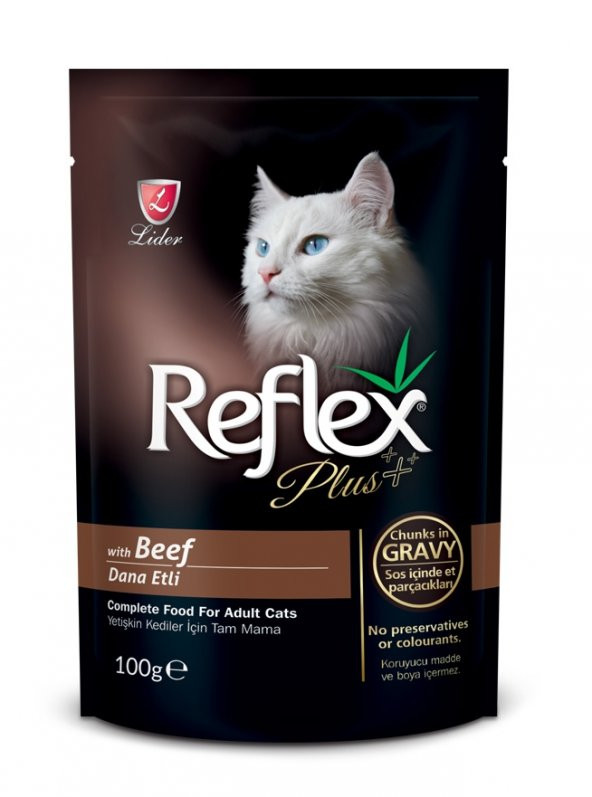 Reflex Plus Biftekli Pouch Kedi Konserve Sos İçinde 100 gr