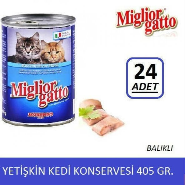 Miglior Gatto Balıklı Yetişkin Kedi Konservesi 405 gr