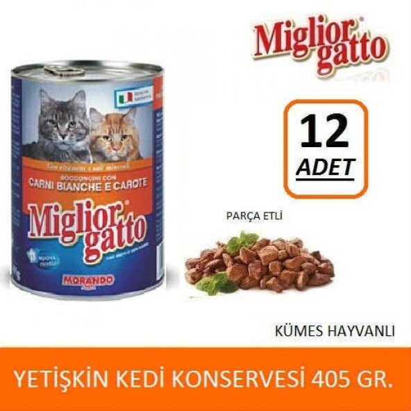 Miglior Gatto Kümes Hayvanlı Yetişkin Kedi Konservesi 405 gr