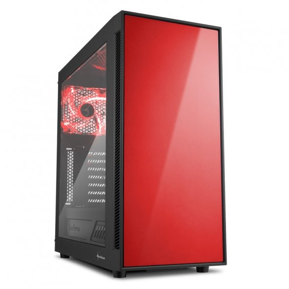 SHARKOON SHARKOON Belirgin Şekiller, Etkileyici Renkler Midi Tower Kasa AM5-WINDOW-RED - 1