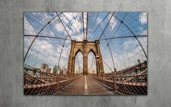 Brooklyn Köprüsü Manzara Kanvas Tablo