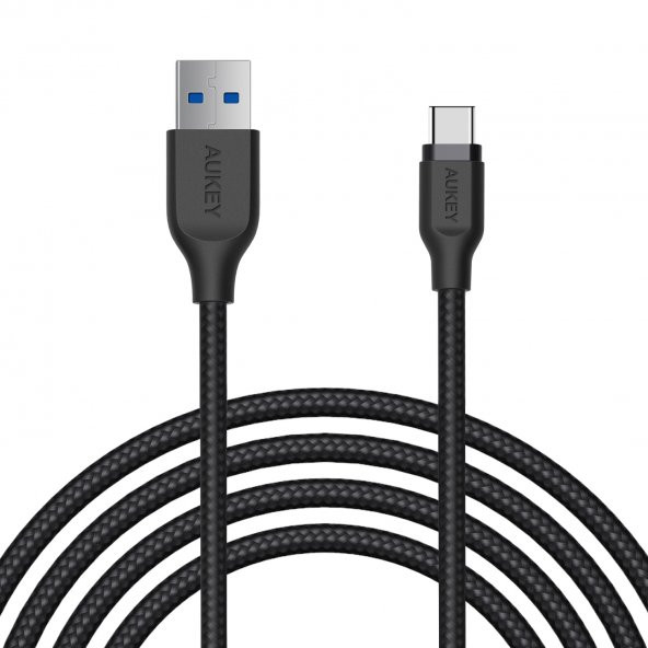 AUKEY CB-AC2 USB 3.1 USB A To USB C Kablosu Örgülü (2mt) Siyah - 3