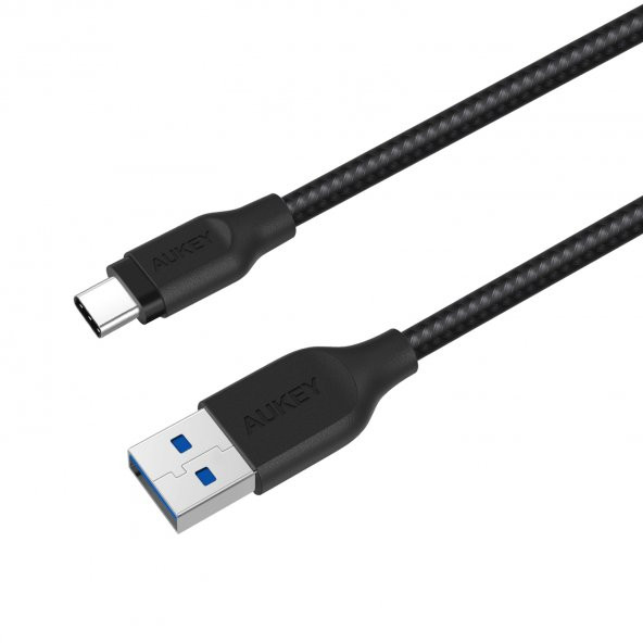 AUKEY CB-AC2 USB 3.1 USB A To USB C Kablosu Örgülü (2mt) Siyah - 4