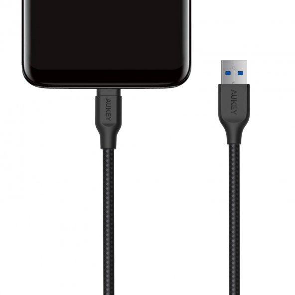 AUKEY CB-AC2 USB 3.1 USB A To USB C Kablosu Örgülü (2mt) Siyah - 6
