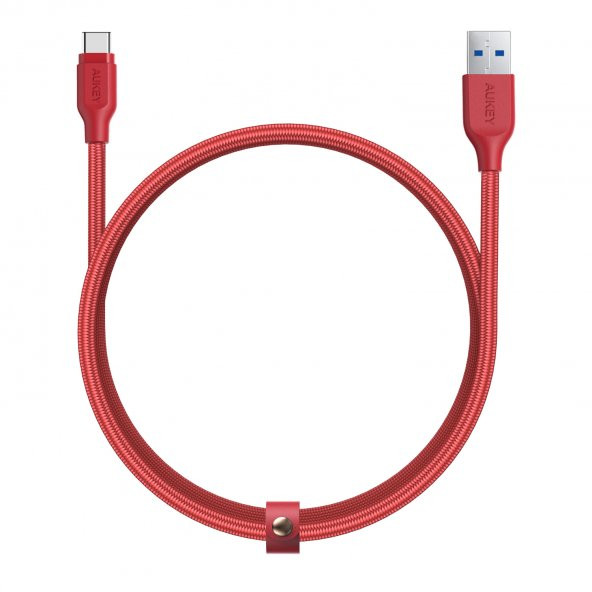 AUKEY CB-AC2 USB 3.1 USB A To USB C Kablosu Örgülü (2mt) Kırmızı