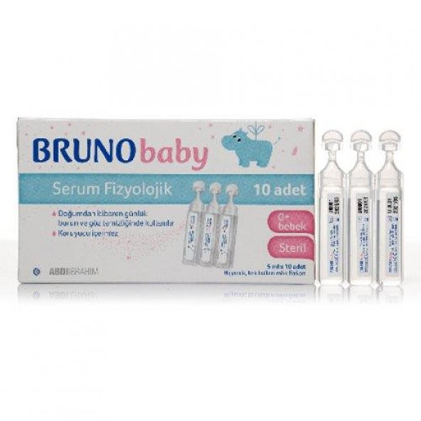 Bruno Baby Serum Fizyolojik 10x5 ml Burun Damlası Yeni Ürün