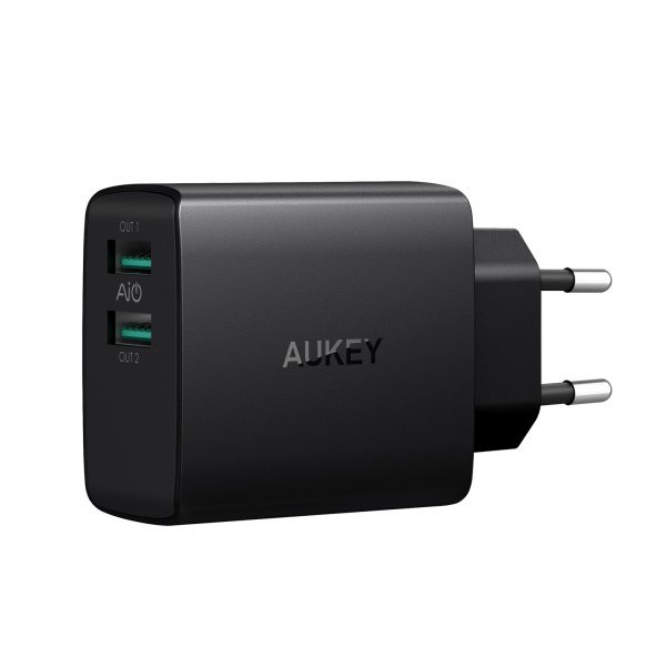AUKEY PA-U42  Dual 2 Port 24W USB Şarj Cihazı Ai Power Akıllı Şarj