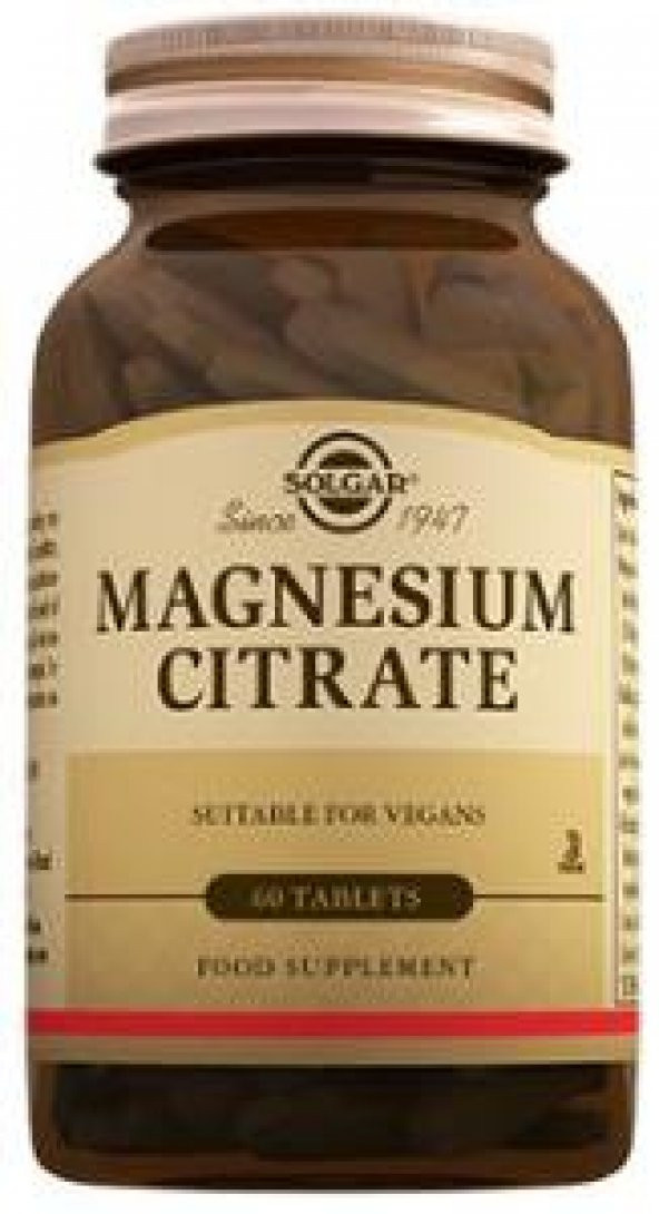 Solgar Magnesium Citrate 200 mg 60 Tablet Mineral
