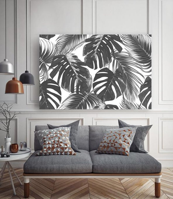 Palmiye Yaprakları Kanvas Tablo