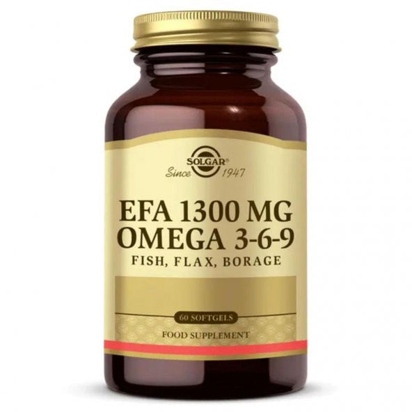 Solgar Omega 3-6-9 Efa 1300 mg 60 Kapsül Balık Yağı