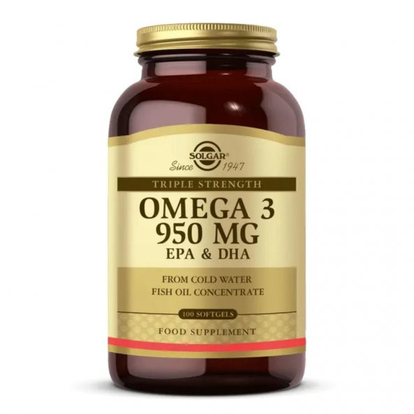 Solgar Omega 3 950 mg 100 Kapsül Balık Yağı