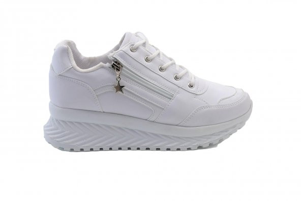 Ayakkabıvakti D654 Lady Dolgu Topuk Spor Ayakkabı 4cm Topuk - 6