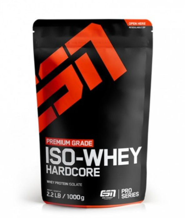 ESN Iso-Whey Hardcore (İzole) Protein Tozu 1000gr + 2 Hediye