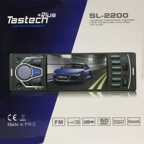 TASTECH SlL-2200 BT USB/MICRO SD/FM /BLUETOOTH 4.1 EKRAN OTO TEYP