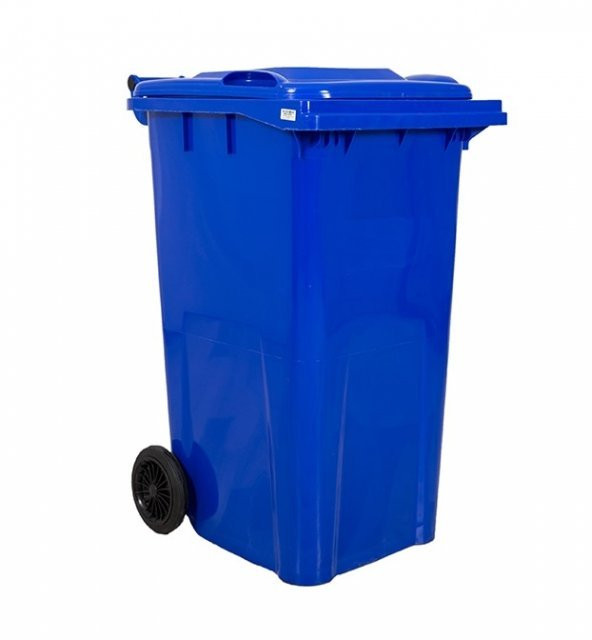Safell Plastik Çöp Konteyneri 240 lt A+ Kalite Isıya Dayanıklı – Mavi
