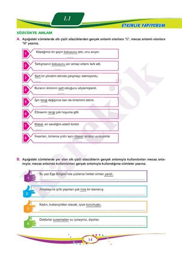 5.Sınıf Türkçe Soru Bankası Karekök Yayınları - 2