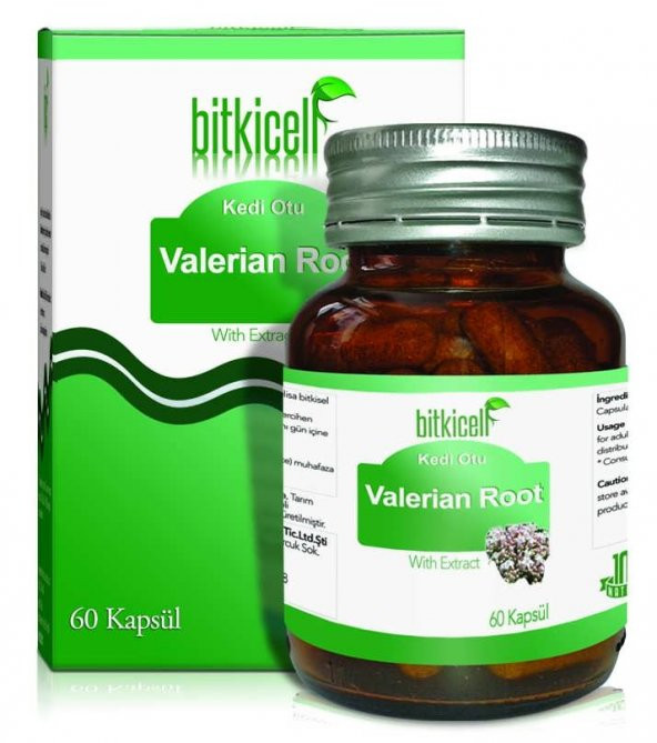 Bitkicell Valerian Root Kedi Otu ( kediotu ) Extract Kapsülü 1000