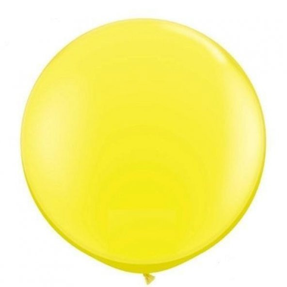 1 Adet 27inç 68 cm Sarı Jumbo Büyük Balon İnik