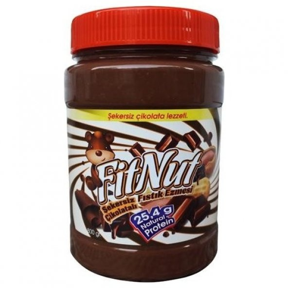 FitNut Şekersiz Çikolatalı Fıstık Ezmesi (800 gr)