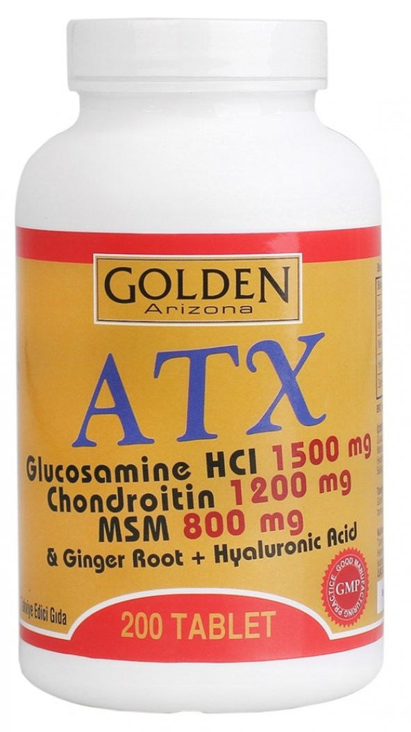 Golden Arizona ATX Glucosamine Chondroitin Msm Hyaluronik Acid Zencefil 200 Tablet