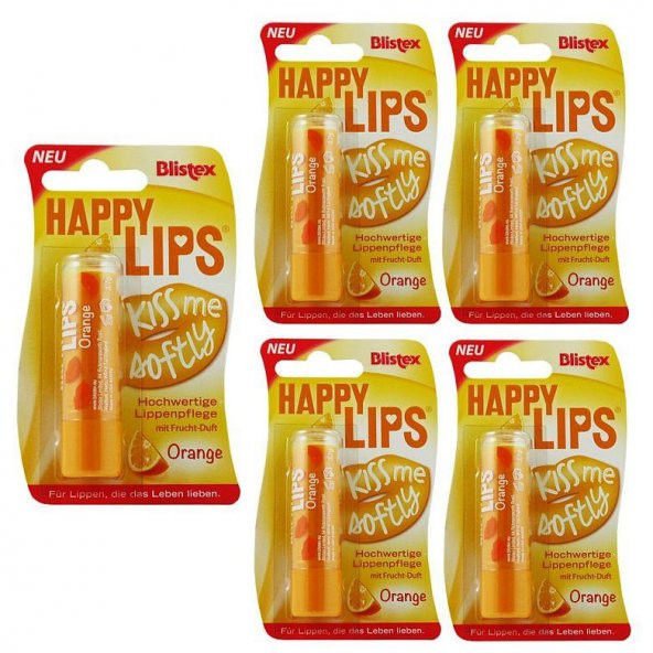 Blistex Happy Lips Orange Lip Balm 3.7 gr 5li Eko Set
