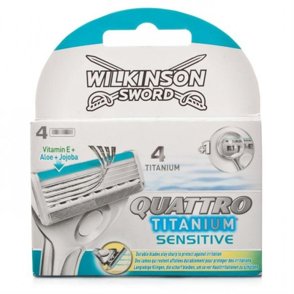 Wilkinson Sword Quattro Titanium Sensitive 4lü Yed