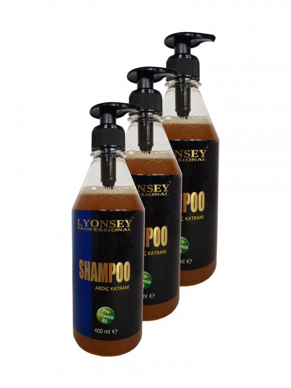 3 Adet Ardıç Katranı Şampuanı Lyonsey Professional 400ml