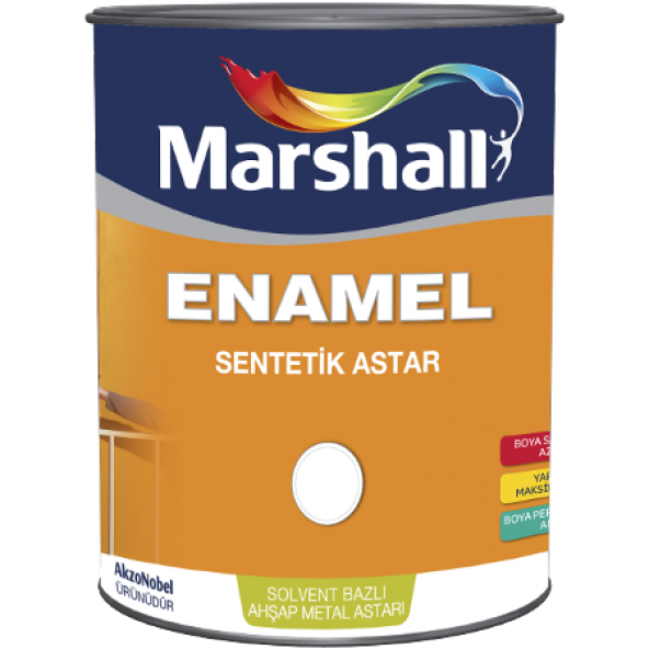 Marshall Enamel Sentetik Astar 2.5 lt 3,5 kg. KIRIK BEYAZ