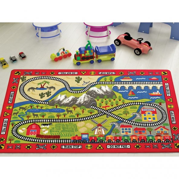 Confetti 133x190 cm Railway Anaokulu & Çocuk Odası Oyun Halısı