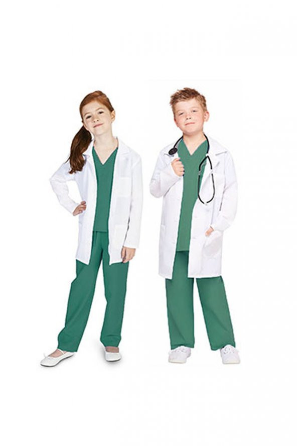 Cerrah Doktor Çocuk Kostümü 3-4 Yaş 1 Adet