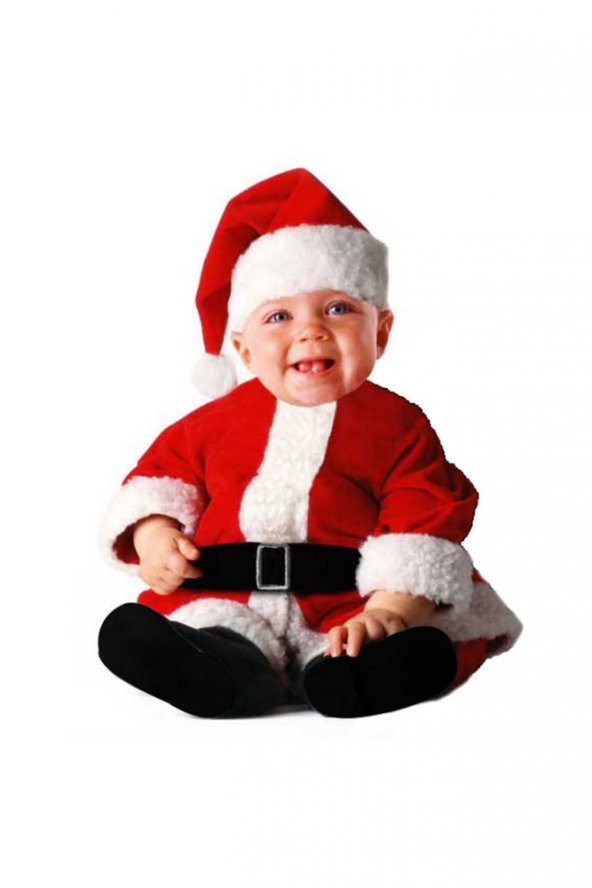 Yılbaşı Bebek Noel Baba Kostümü 12-18Ay 1 Adet