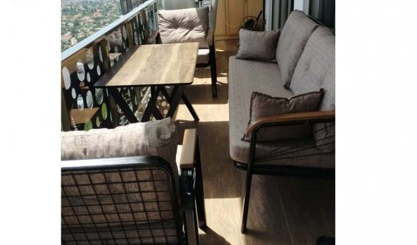 Holiday Bahçe Mobilyası (Salon, Balkon, Cafe Ofis) 3+2+1+Masa - 1