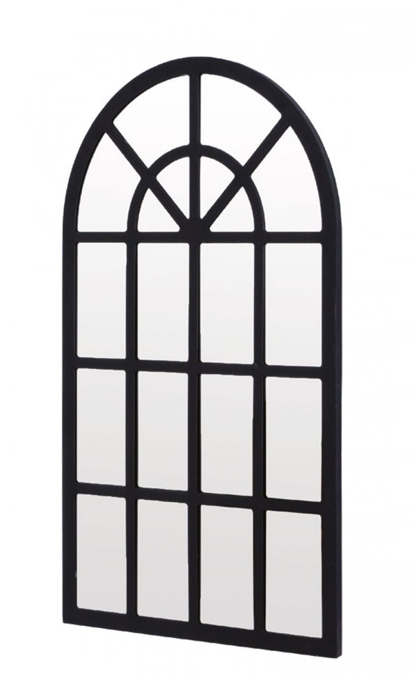Metal Pencere Ayna (Siyah) - 2