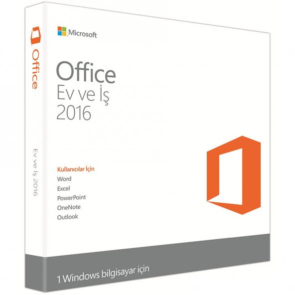 Microsoft Office 2016 Ev ve İş Türkçe Kutu 32/64 Bit T5D-02296